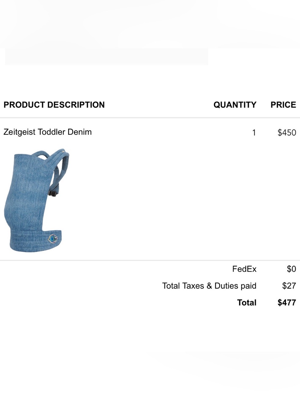 Artipoppe toddler carrier